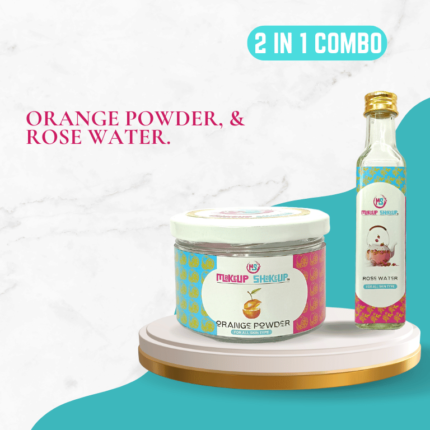 2 IN 1 COMBO PACK - ORANGE PEEL POWDER, ROSE WATER.